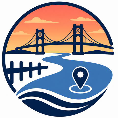 Severn River Local Marketing logo with bridge and waterfront design Severn River Local Marketing logo representing waterfront business visibility and local marketing services